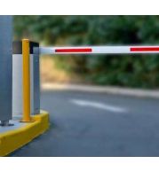 Premium Automatic Boom Barriers - Heavy-Duty Steel Construction Traffic Control Boom Gates, Fast 1.5-6 Sec Open/Close Speed, Remote Control RFID Loop Detector Compatible, LED Lights & Safety Sensors for Parking Lots, Toll Booths, Factories, Residential Co